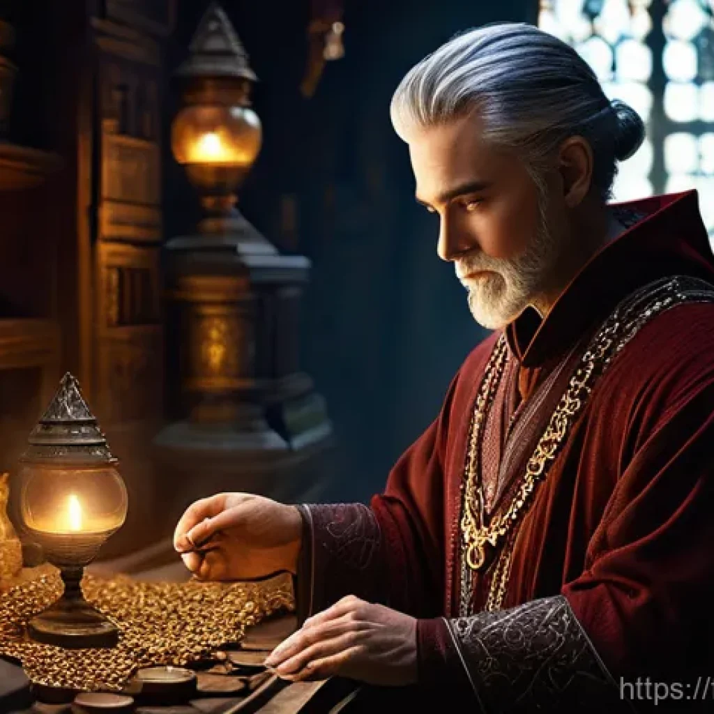 워크래프트3 아이템 등급 - **Prompt:** A wise, experienced male human Archmage, dressed in intricate magical robes, stands in a...