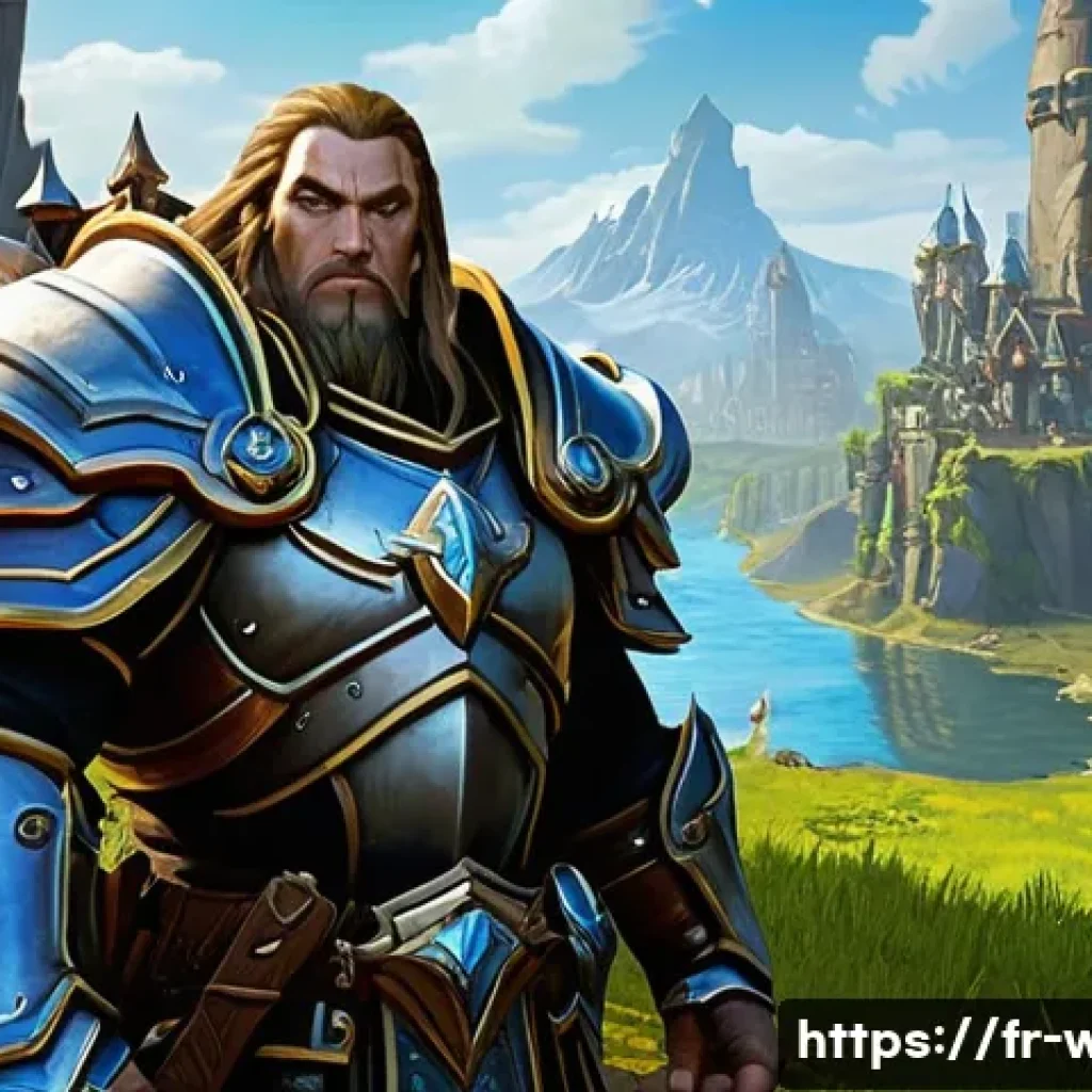 워크래프트3 캠페인 비하인드 스토리 - **Prompt: The Open-World RPG Vision of Warcraft 3** "A wide-angle shot of a heroic Human Paladin...