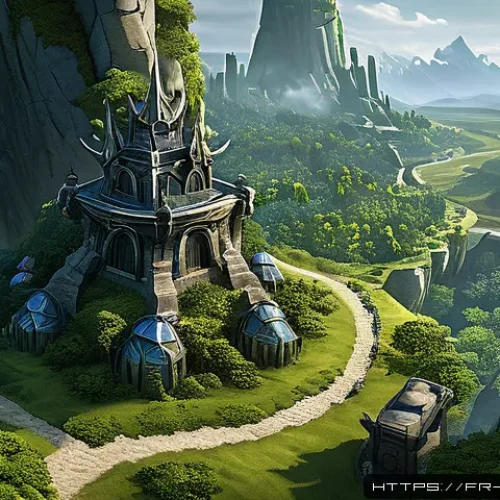 Home 33 워크래프트3 타워 위치 선정 팁 - A detailed fantasy battlefield scene from Warcraft 3 style featuring strategic tower placements on a...